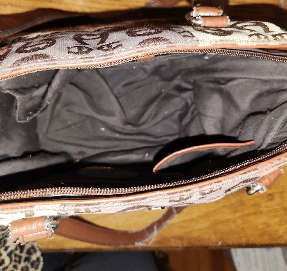 Vintage Etienne Aigner Brown and Tan Tote Bag - Picture 5 of 8